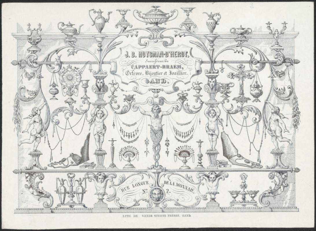 Adreskaart Joannes Baptista Huysman-d'Hert (Gent)