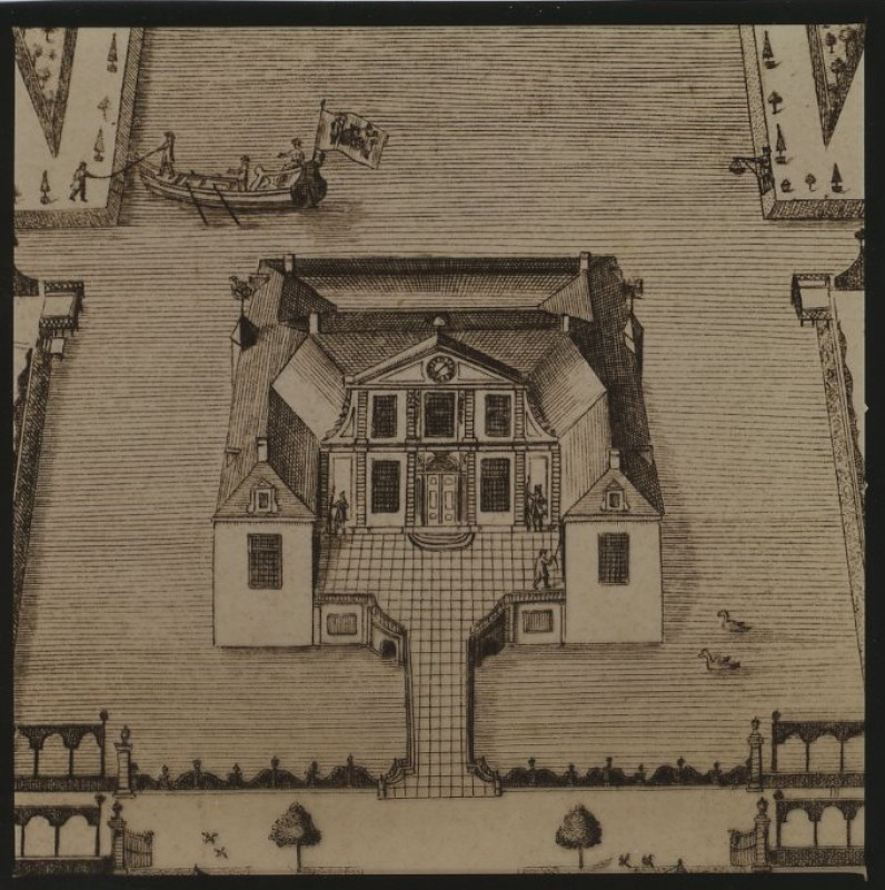 Kopergravure van het kasteel van Schilde