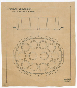 P2004/1/1036 - Design for tray for liqueur glasses <i>Gioconda</i>