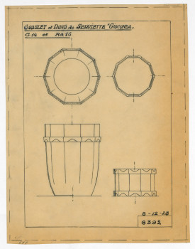 P2004/1/1093 - Design for cup and napkin ring <i>Gioconda</i> G 14 - Ra 16