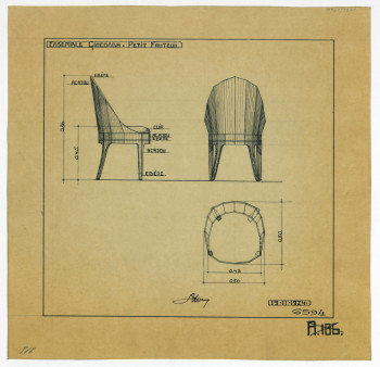 P2004/1/1241 - Design for small chair <i>Gioconda</i>