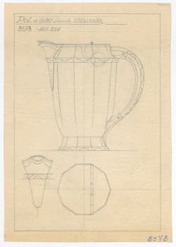 P2004/1/2533 - Design for water jug <i>Gioconda</i>, Ontwerptekening voor waterkan <i>Gioconda</i>