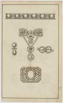 B512/22/10 - Design for jewels, Ontwerptekening voor juwelen