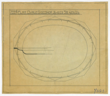 P2004/1/1812 - Design drawing for oval plate <i>Gioconda</i> Sb 4231/26