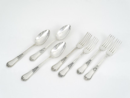 Drie lepels en vier vorken <i>Louis XV 47 S</i>