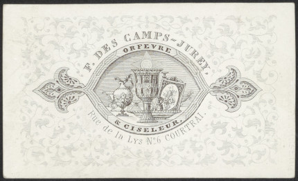 Adreskaart Antoine Joseph Descamps-Jurey (Kortrijk)